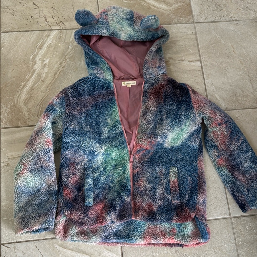 Girls Tucker + Tate multicolored faux fur jacket